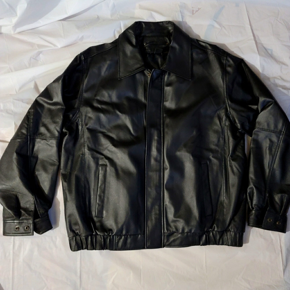 Mens Leather Jacket Covington